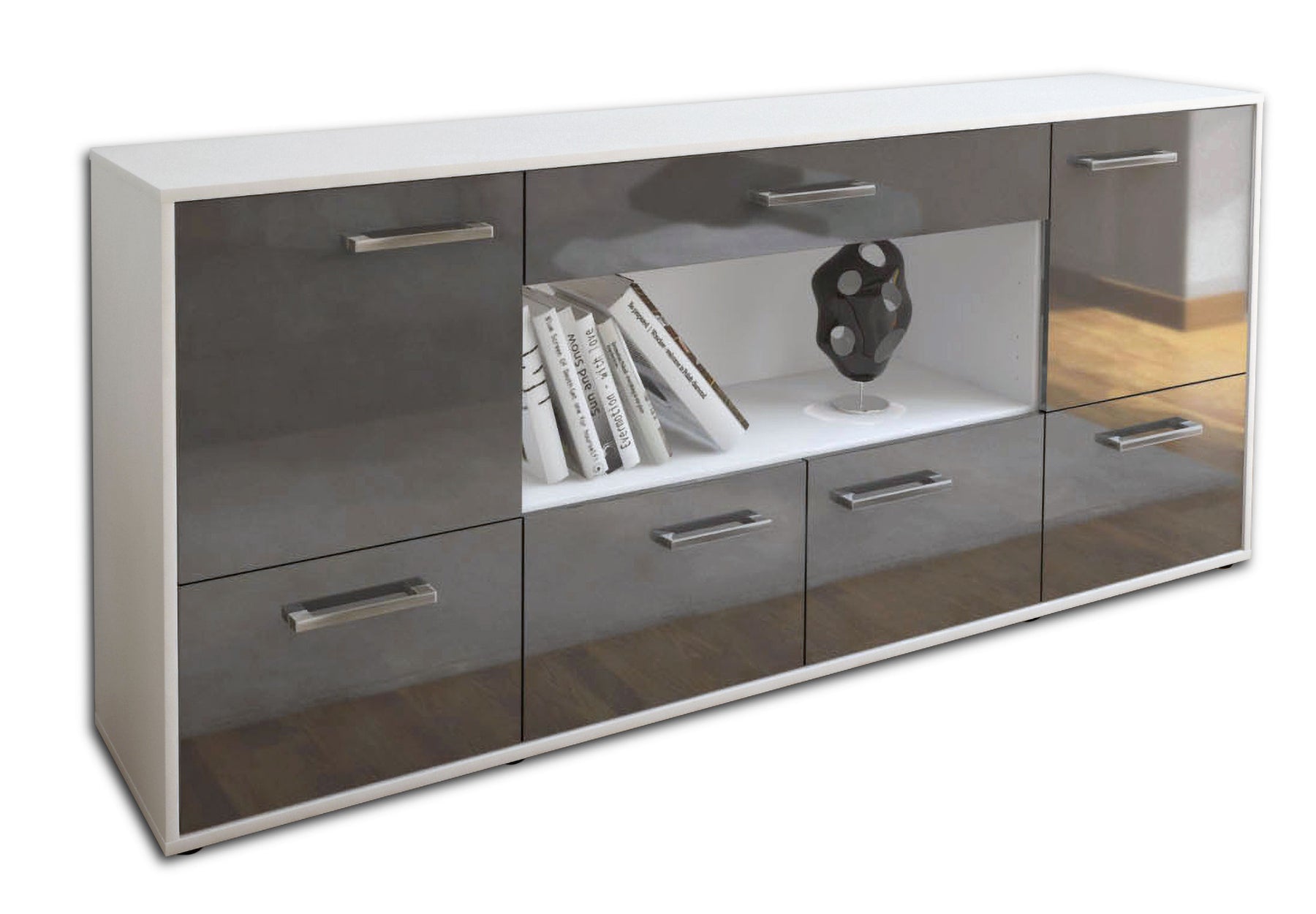 Sideboard ELSA, Grau Studio (180x79x35cm) - Stil.Zeit Möbel GmbH