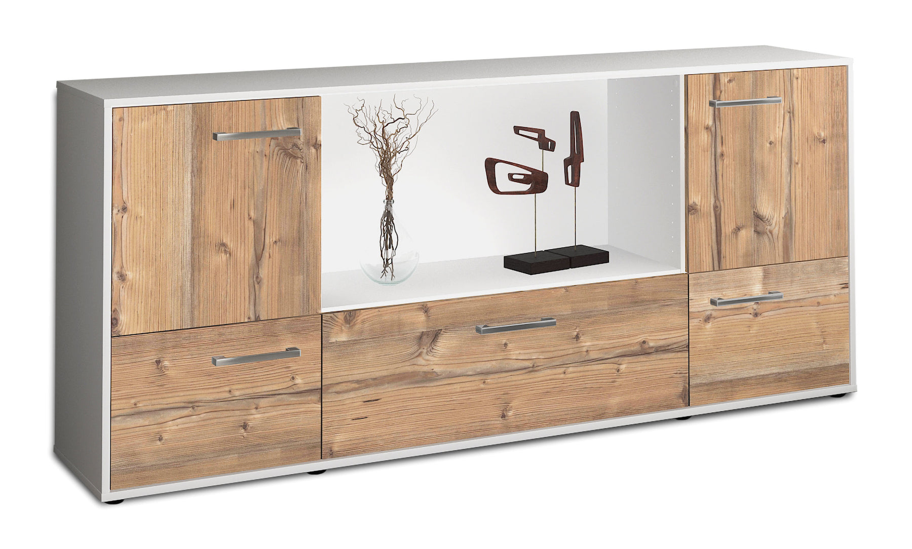 Sideboard Elvezia, Pinie Studio (180x79x35cm) - Stil.Zeit Möbel GmbH