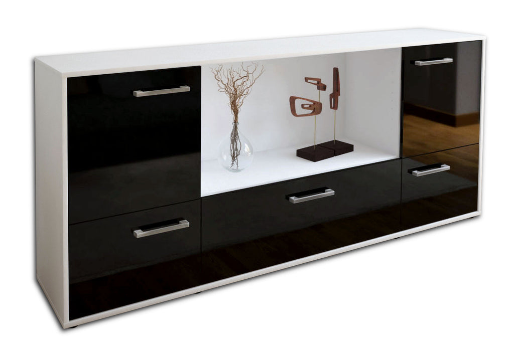 Sideboard Elvezia, Schwarz Studio (180x79x35cm) - Stil.Zeit Möbel GmbH