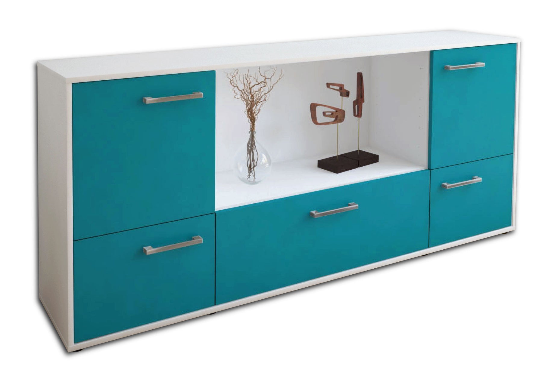 Sideboard Elvezia, Tuerkis Studio (180x79x35cm) - Stil.Zeit Möbel GmbH