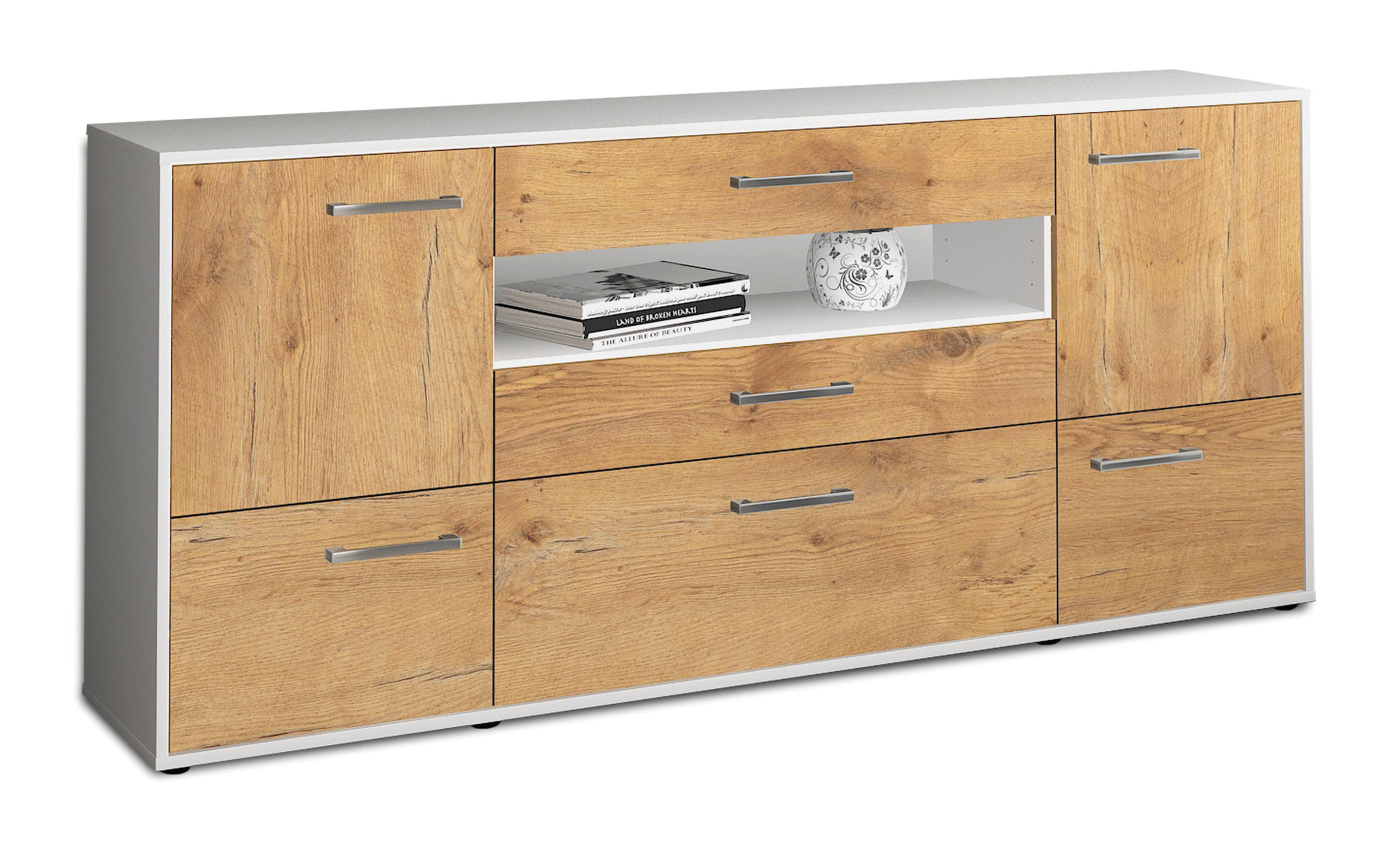 Sideboard Elvira, Eiche Studio (180x79x35cm) - Stil.Zeit Möbel GmbH