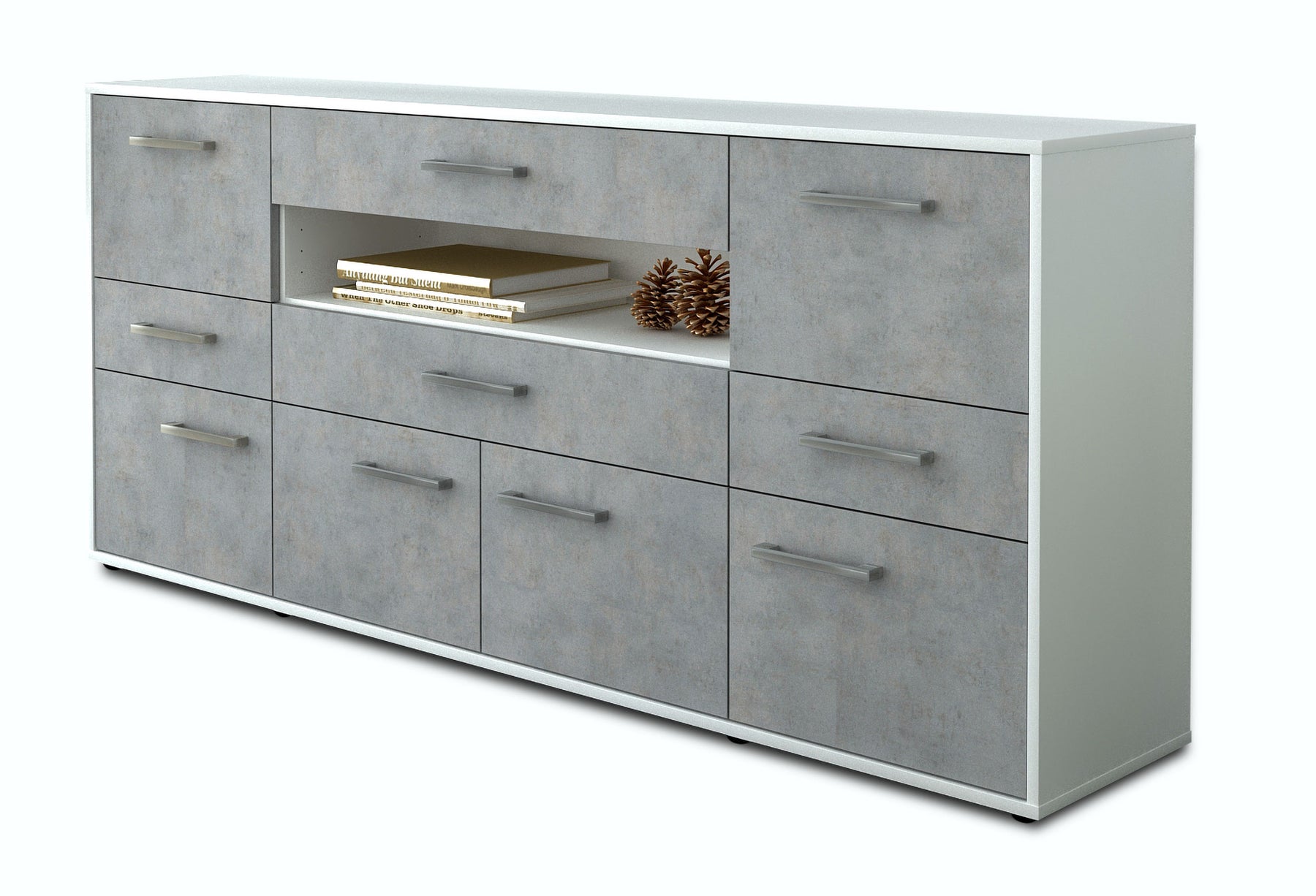 Sideboard Emerelda, Beton Studio (180x79x35cm) - Stil.Zeit Möbel GmbH