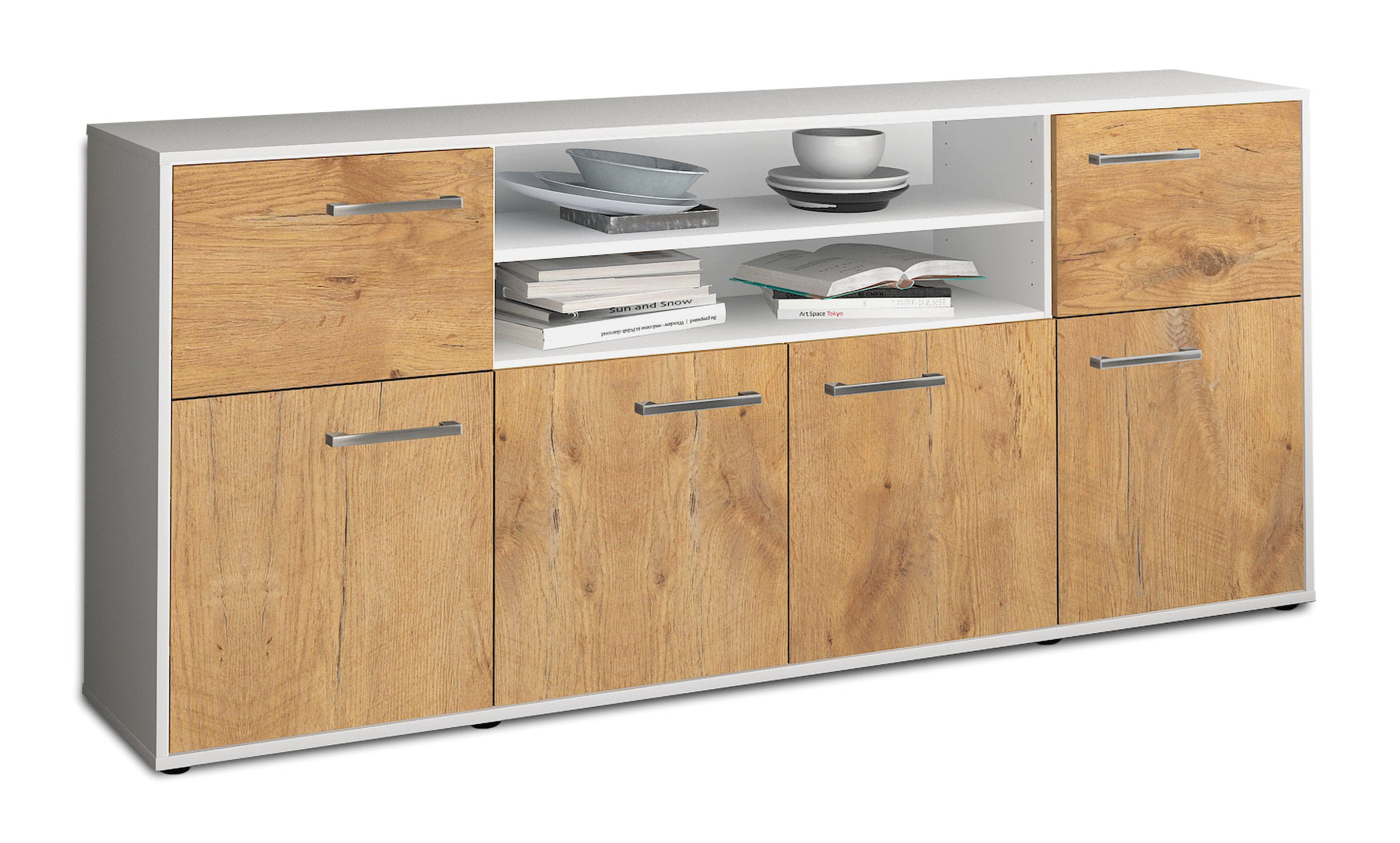 Sideboard Emilia, Eiche Studio (180x79x35cm) - Stil.Zeit Möbel GmbH