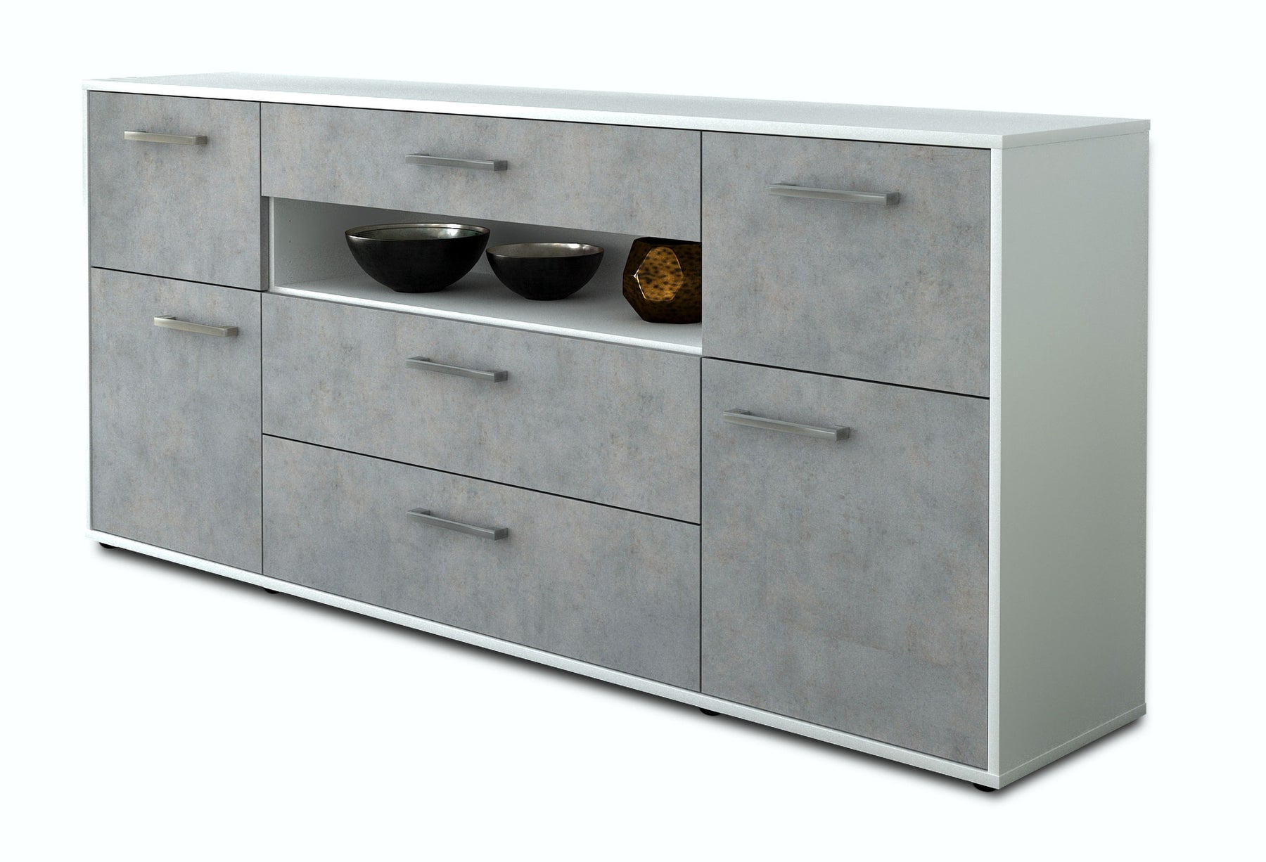 Sideboard Emma, Beton Studio (180x79x35cm) - Stil.Zeit Möbel GmbH