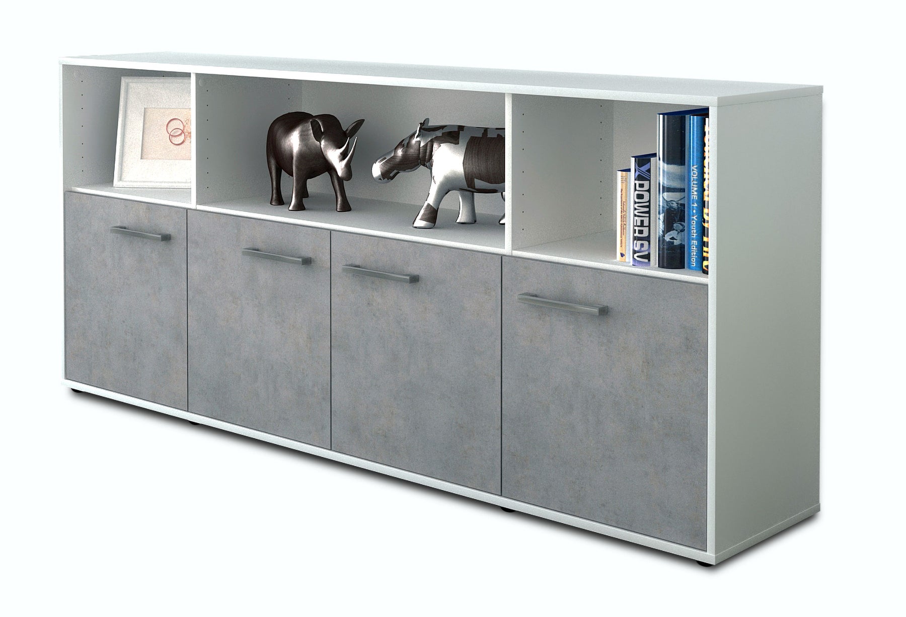 Sideboard Enrica, Beton Studio (180x79x35cm) - Stil.Zeit Möbel GmbH