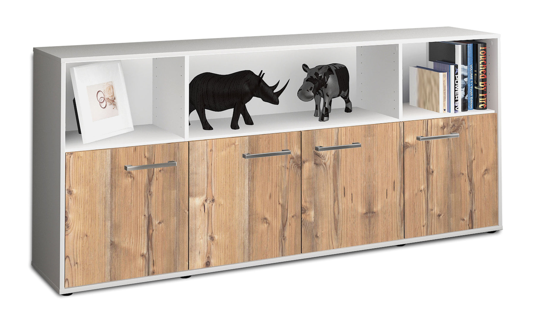 Sideboard Enrica, Pinie Studio (180x79x35cm) - Stil.Zeit Möbel GmbH