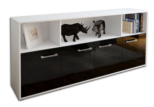 Sideboard Enrica, Schwarz Studio (180x79x35cm) - Stil.Zeit Möbel GmbH
