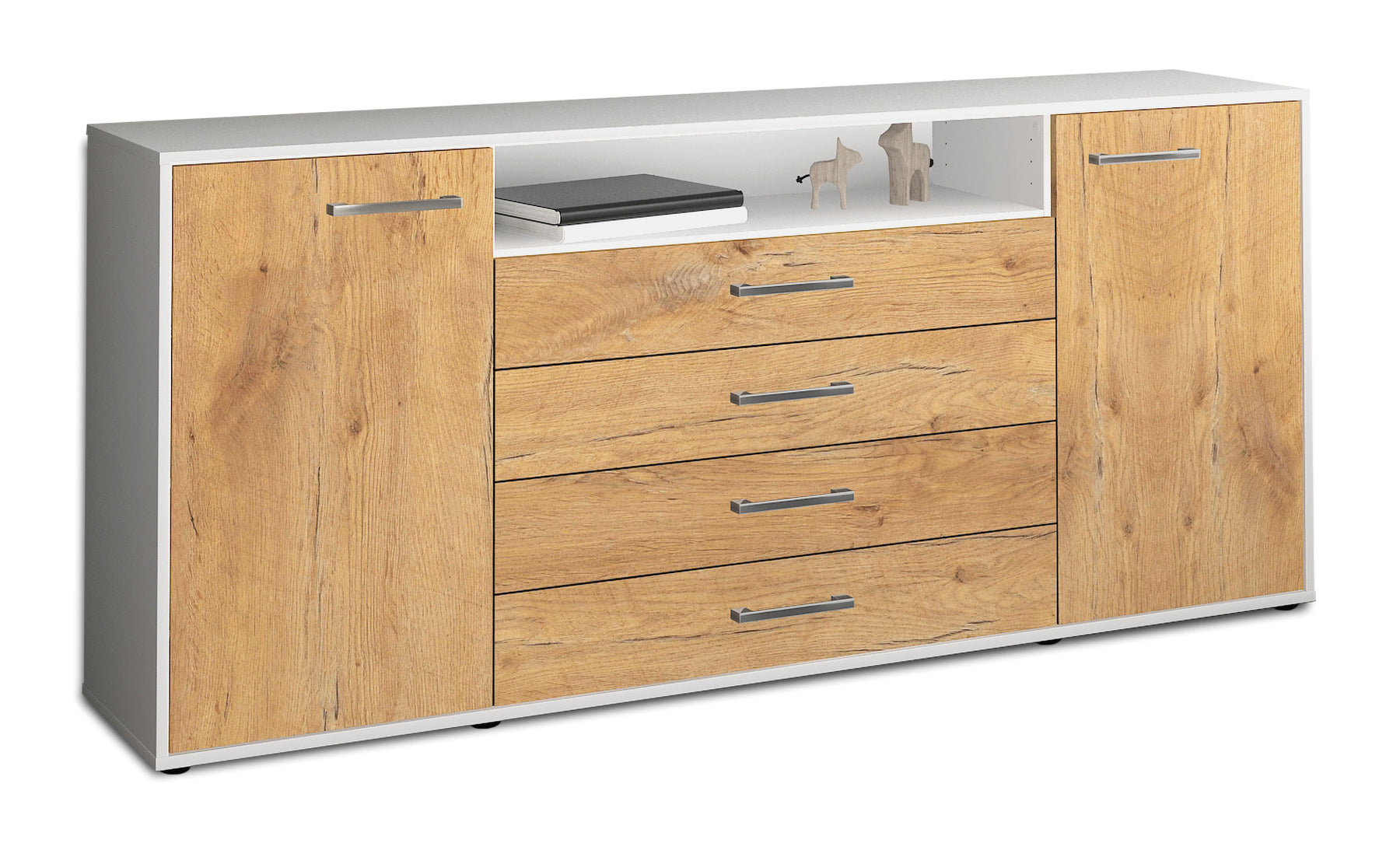 Sideboard Enzo, Eiche Studio (180x79x35cm) - Stil.Zeit Möbel GmbH