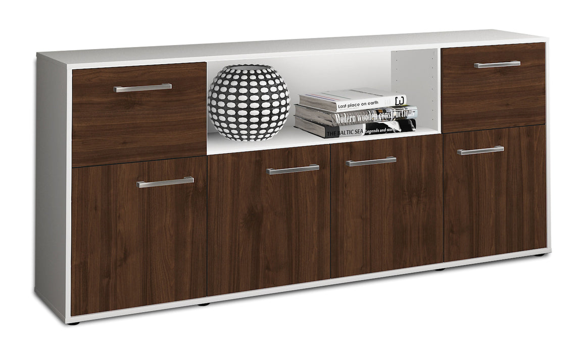 Sideboard Ermentrude, Walnuss Studio (180x79x35cm) - Stil.Zeit Möbel GmbH