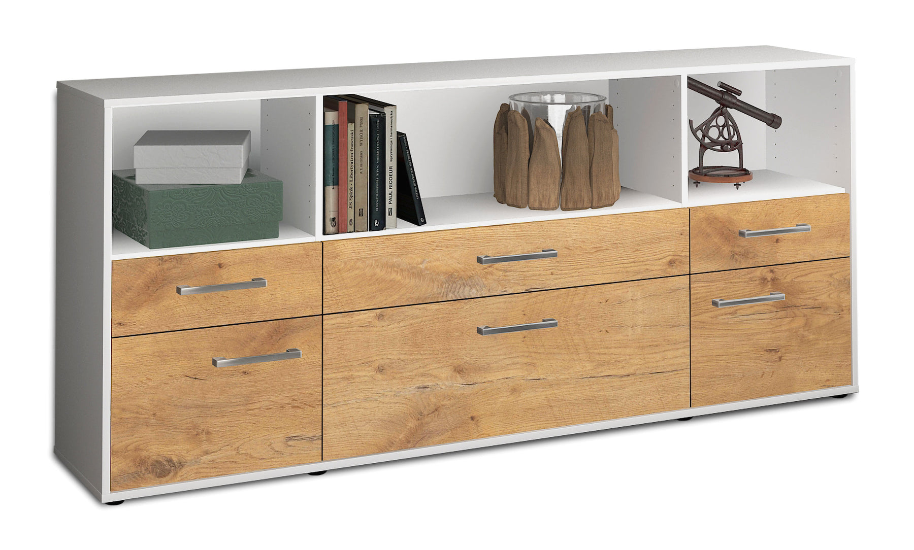 Sideboard Estella, Eiche Studio (180x79x35cm) - Stil.Zeit Möbel GmbH