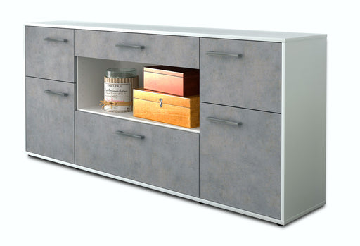 Sideboard Fabiola, Beton Studio (180x79x35cm) - Stil.Zeit Möbel GmbH