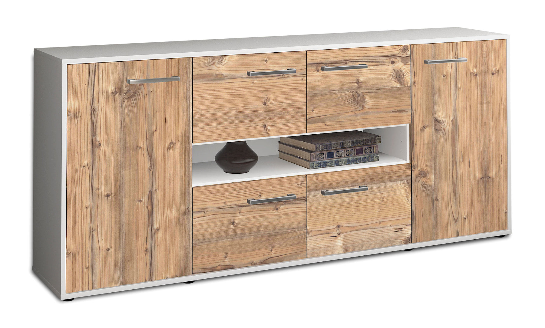 Sideboard Farina, Pinie Studio (180x79x35cm) - Stil.Zeit Möbel GmbH