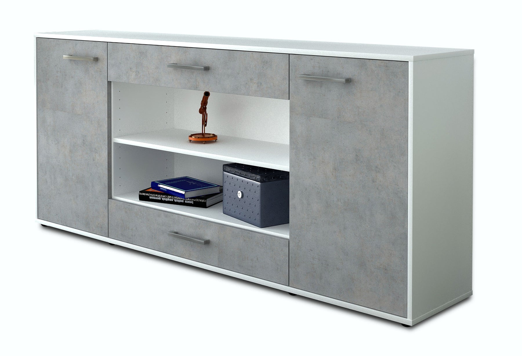 Sideboard Feli, Beton Studio (180x79x35cm) - Stil.Zeit Möbel GmbH