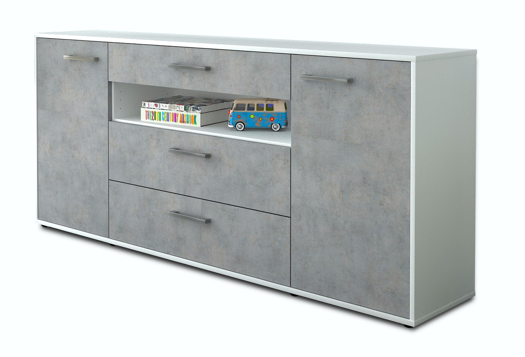 Sideboard Filippa, Beton Studio (180x79x35cm) - Stil.Zeit Möbel GmbH