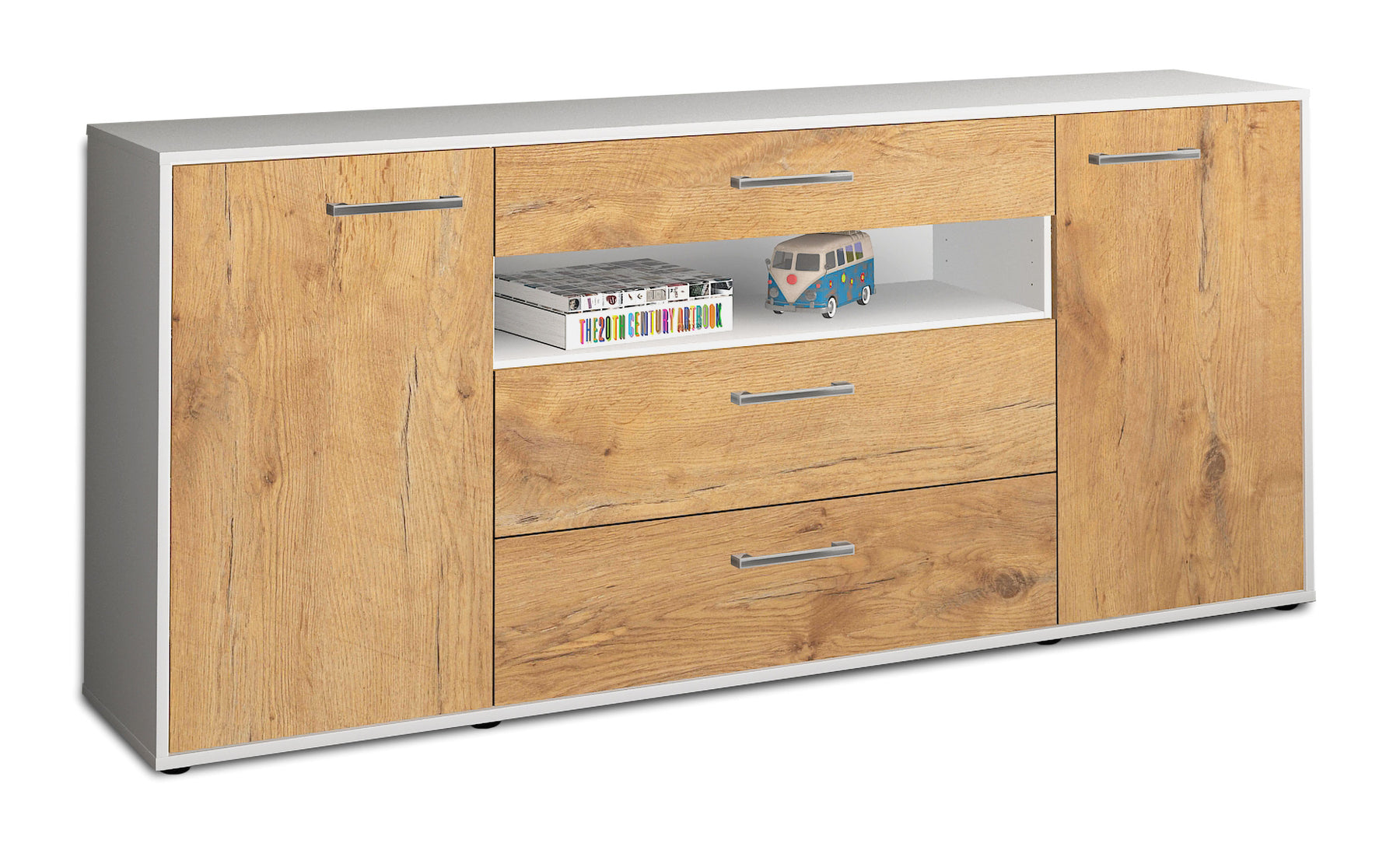 Sideboard Filippa, Eiche Studio (180x79x35cm) - Stil.Zeit Möbel GmbH