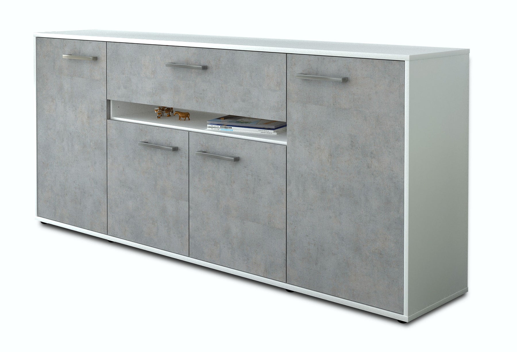 Sideboard Flavia, Beton Studio (180x79x35cm) - Stil.Zeit Möbel GmbH