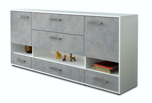 Sideboard Florentina, Beton Studio (180x79x35cm) - Stil.Zeit Möbel GmbH