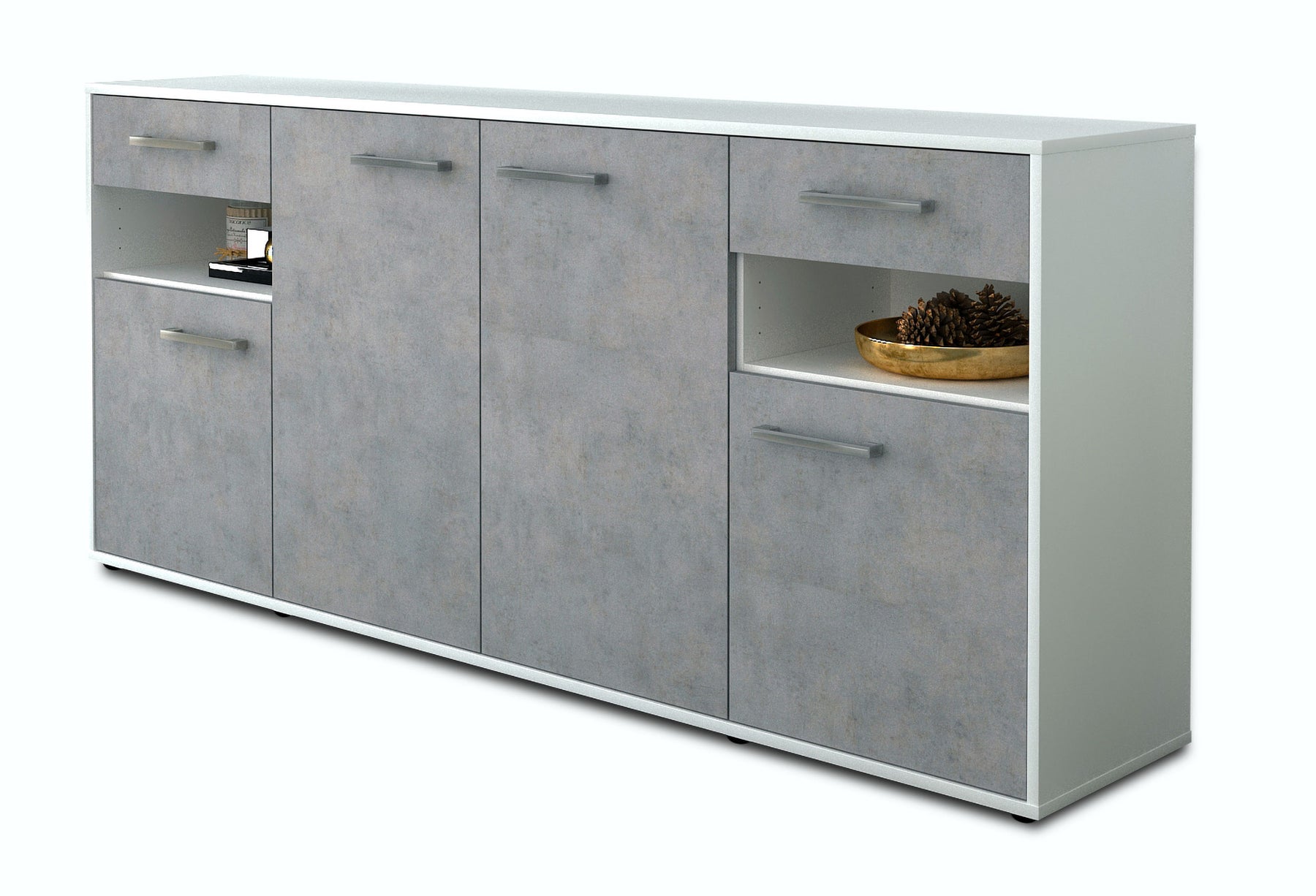 Sideboard Franca, Beton Studio (180x79x35cm) - Stil.Zeit Möbel GmbH