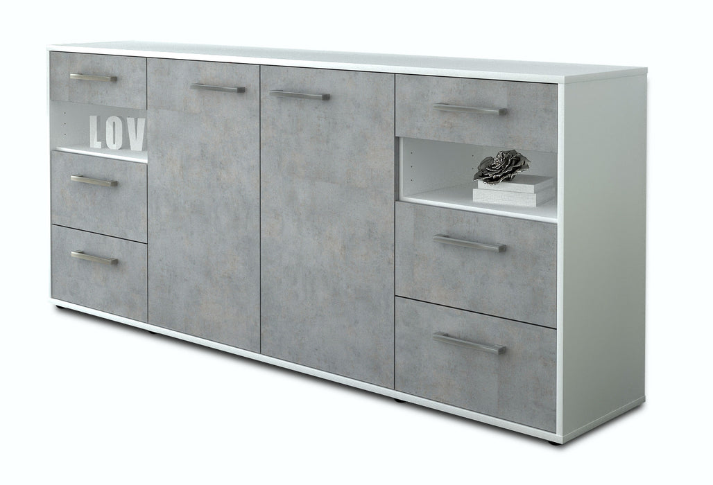 Sideboard Francesca, Beton Studio (180x79x35cm) - Stil.Zeit Möbel GmbH