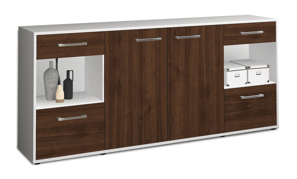 Sideboard Gabriella, Walnuss Studio (180x79x35cm) - Stil.Zeit Möbel GmbH