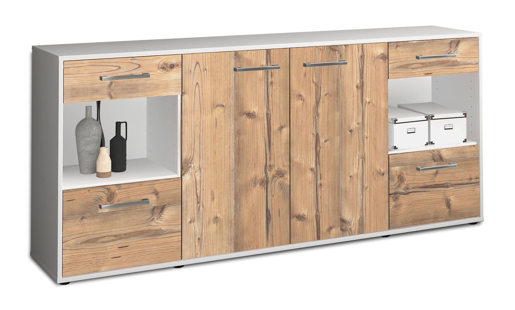 Sideboard Gabriella, Pinie Studio (180x79x35cm) - Stil.Zeit Möbel GmbH