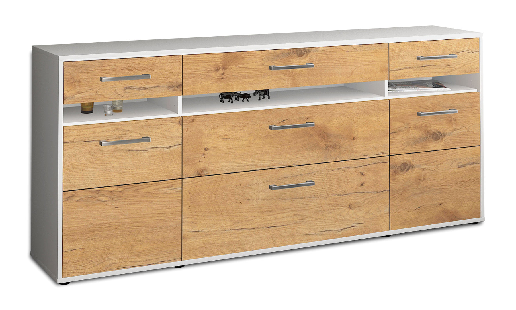 Sideboard Giada, Eiche Studio (180x79x35cm) - Stil.Zeit Möbel GmbH