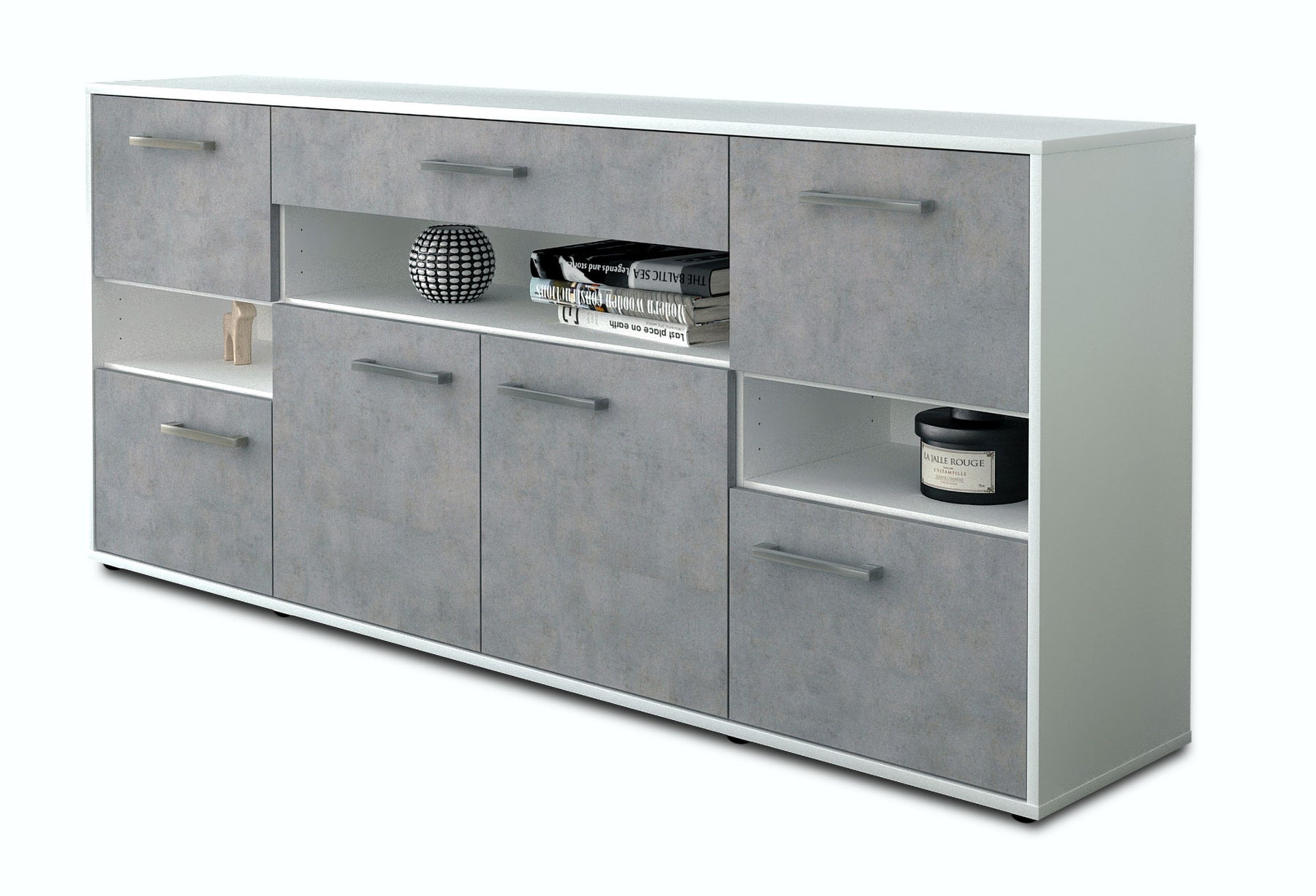 Sideboard Ginevra, Beton Studio (180x79x35cm) - Stil.Zeit Möbel GmbH