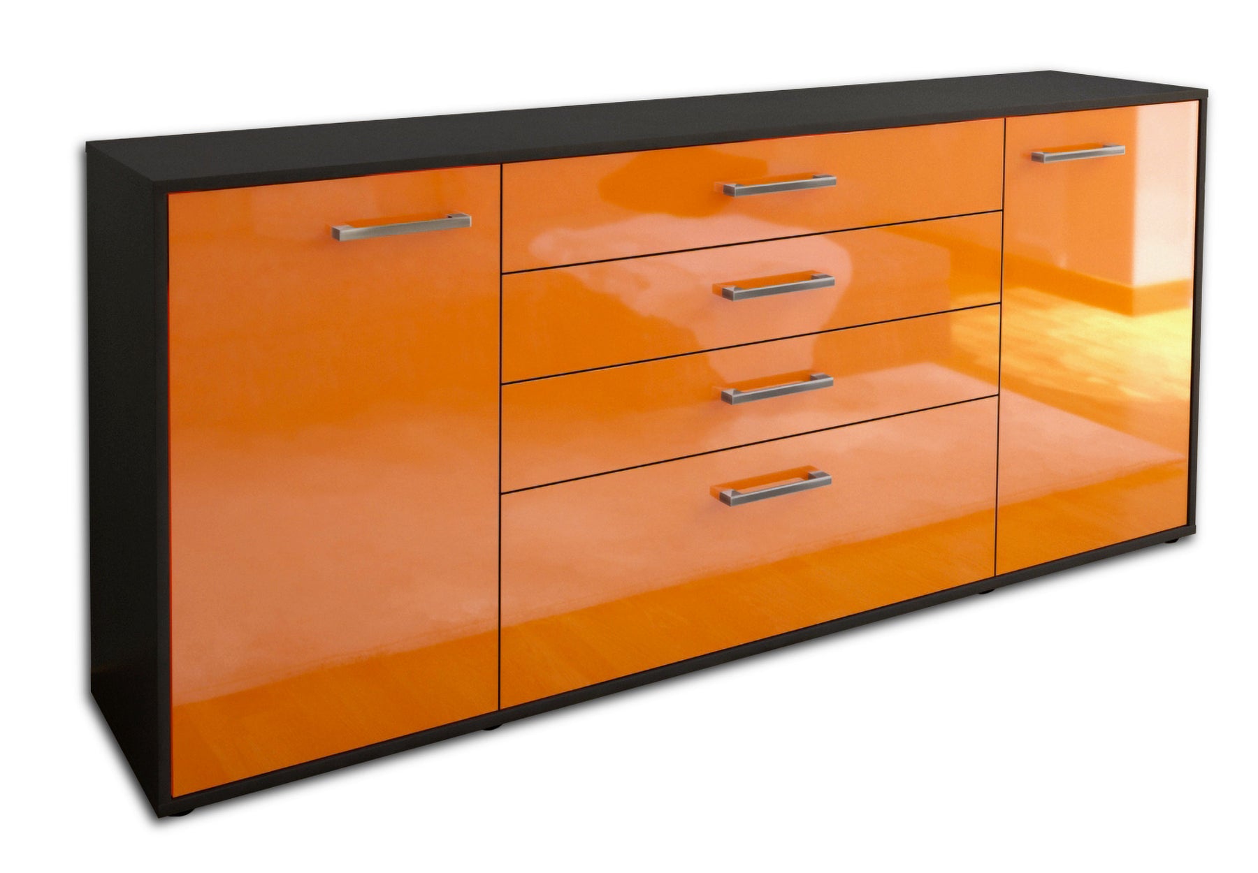 Sideboard Eleni, Orange Studio (180x79x35cm) - Stil.Zeit Möbel GmbH