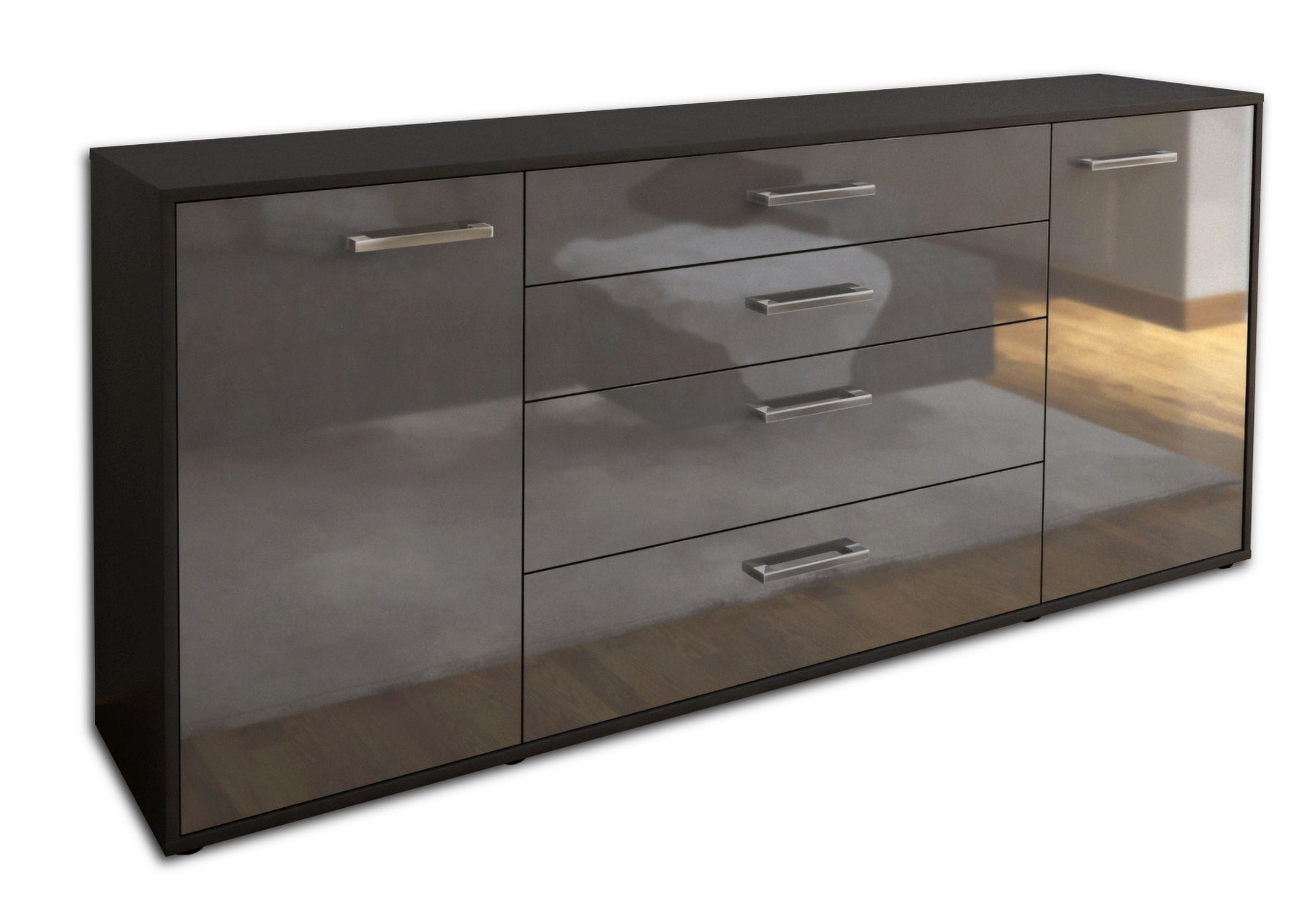 Sideboard Elettra, Grau Studio (180x79x35cm) - Stil.Zeit Möbel GmbH