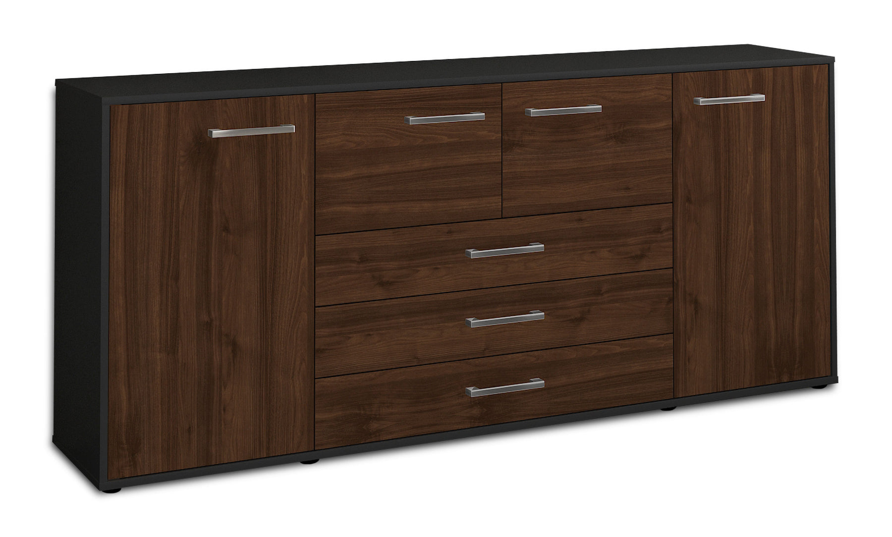 Sideboard Eliana, Walnuss Studio (180x79x35cm) - Stil.Zeit Möbel GmbH