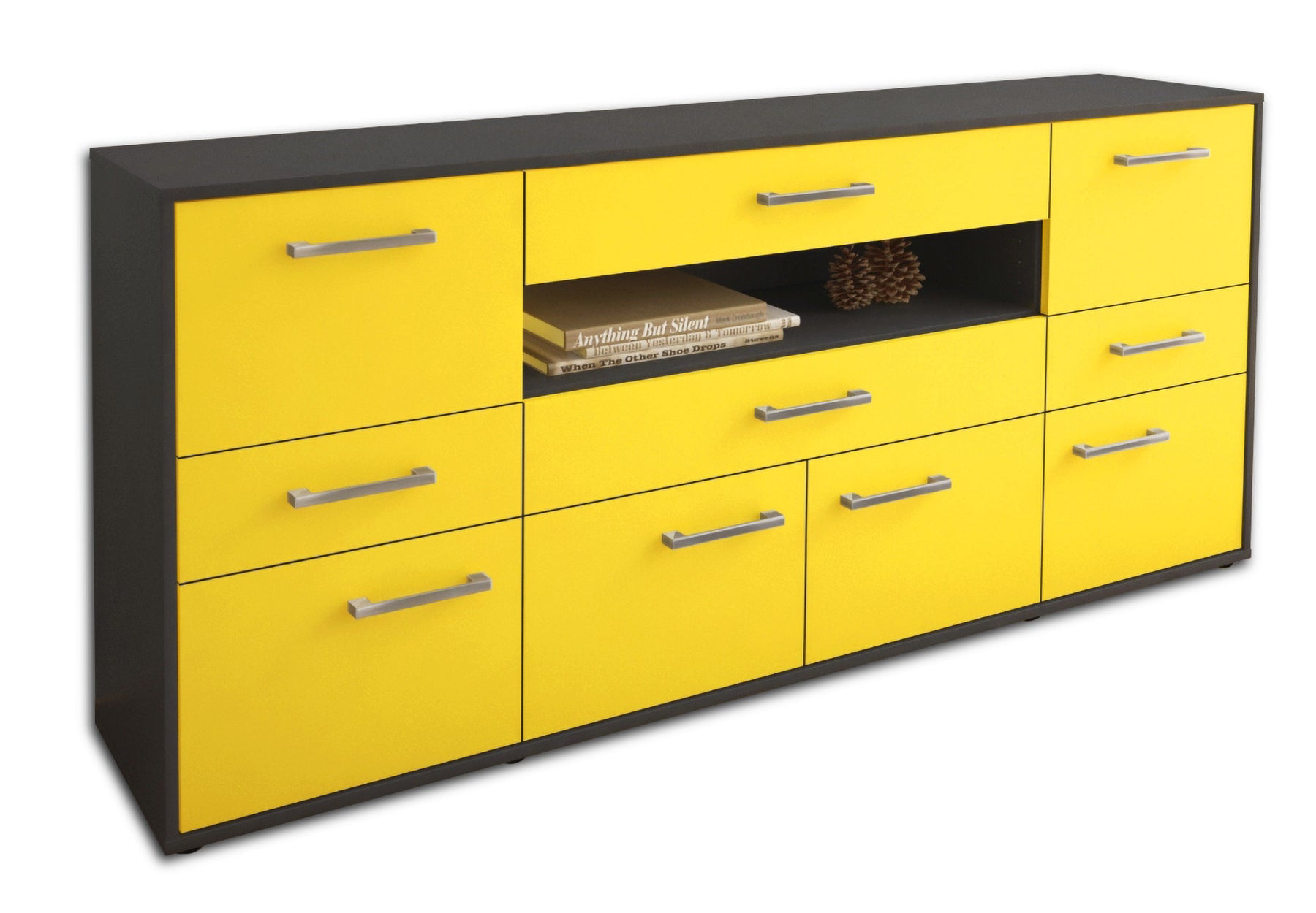 Sideboard Emerelda, Gelb Studio (180x79x35cm) - Stil.Zeit Möbel GmbH