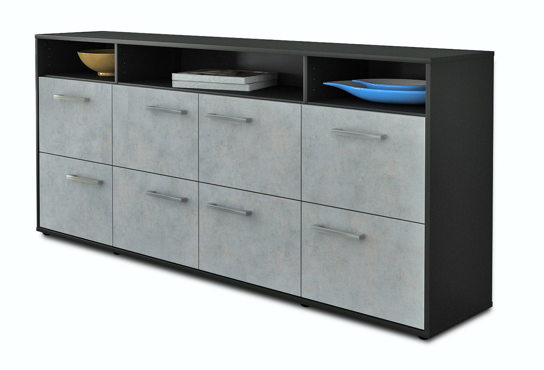 Sideboard Evita, Beton Studio (180x79x35cm) - Stil.Zeit Möbel GmbH