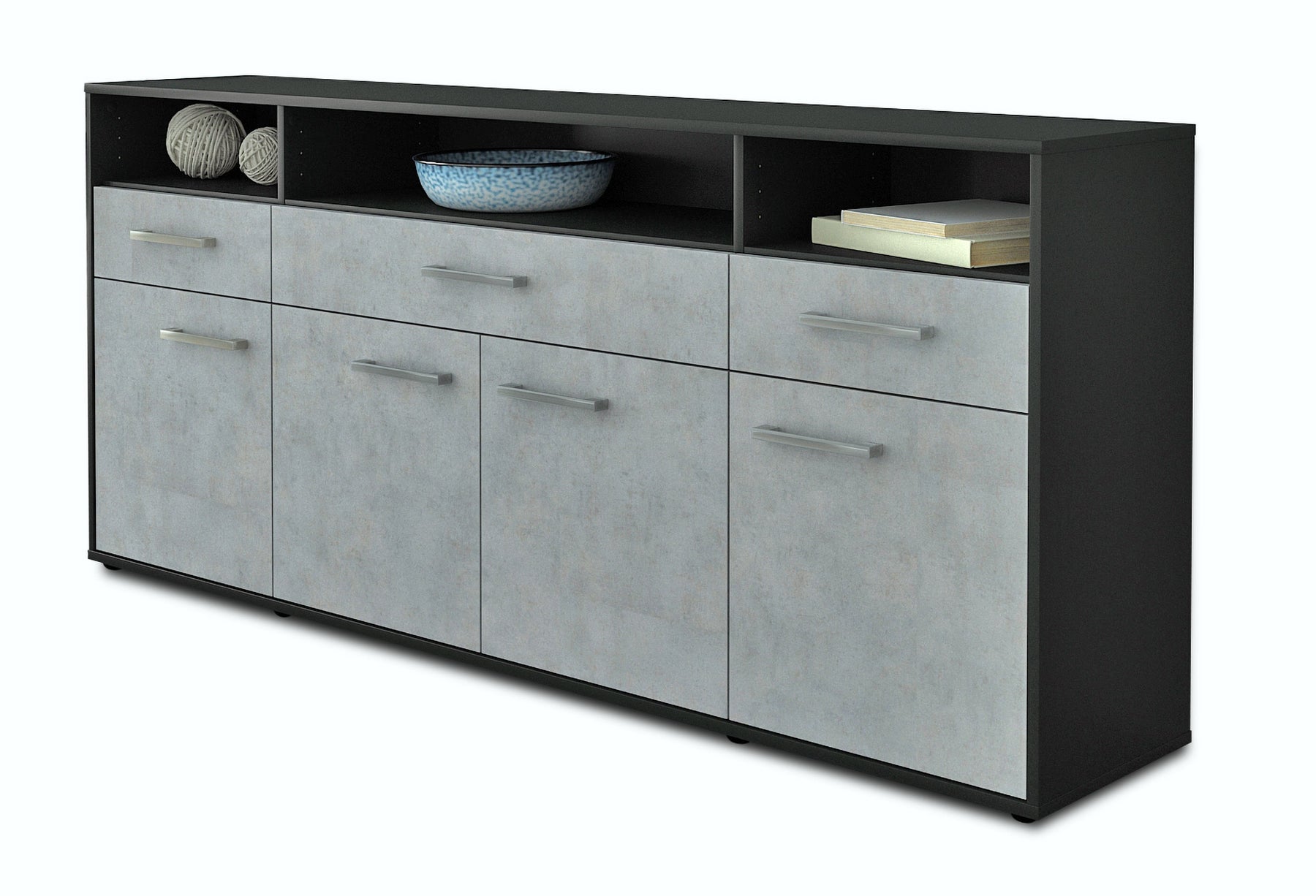 Sideboard Ezia, Beton Studio (180x79x35cm) - Stil.Zeit Möbel GmbH