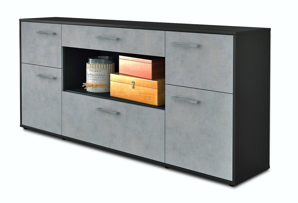 Sideboard Fabiola, Beton Studio (180x79x35cm) - Stil.Zeit Möbel GmbH