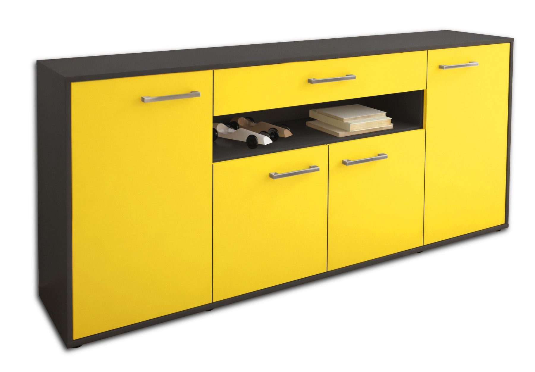 Sideboard Fiorella, Gelb Studio (180x79x35cm) - Stil.Zeit Möbel GmbH