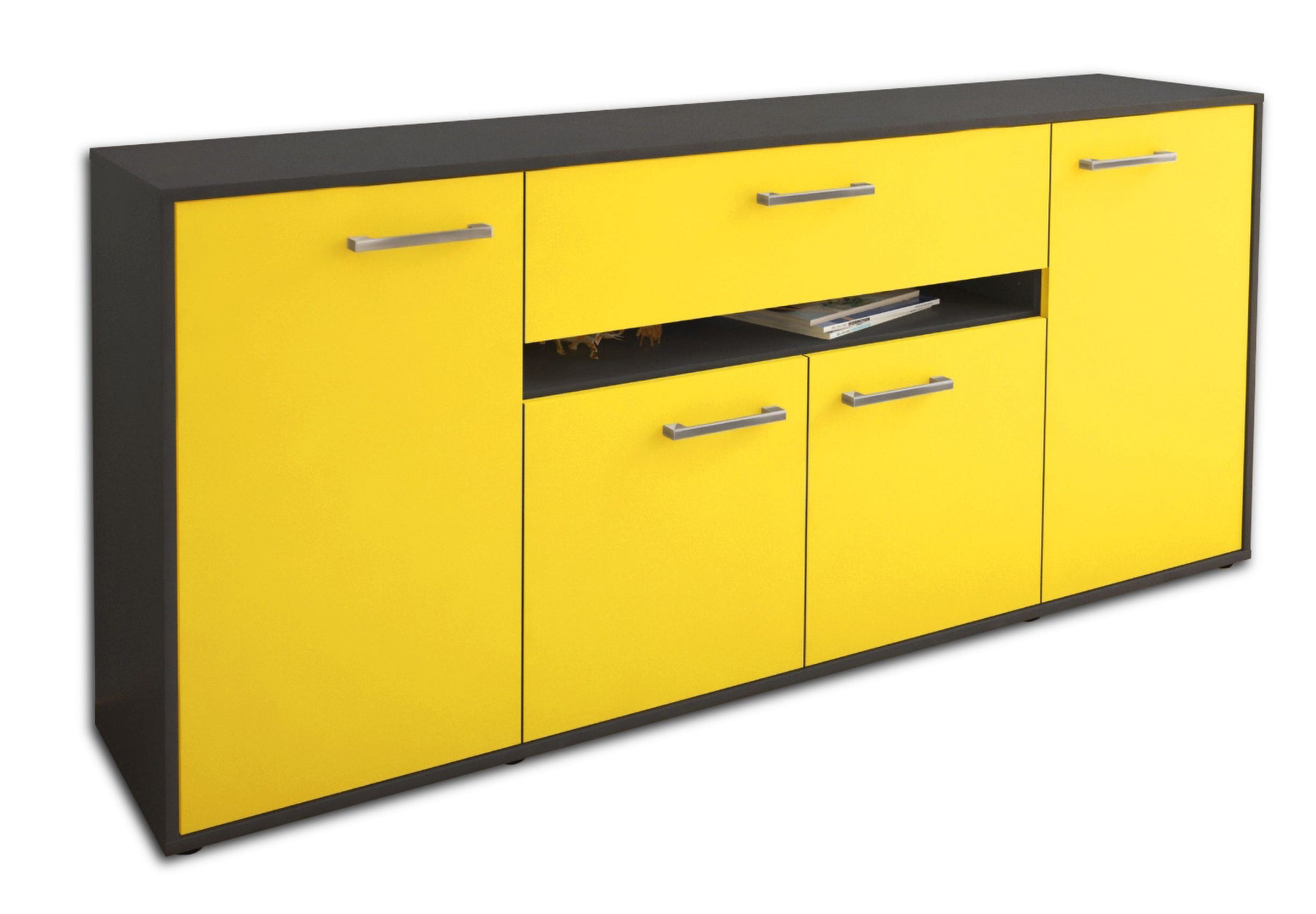 Sideboard Flavia, Gelb Studio (180x79x35cm) - Stil.Zeit Möbel GmbH