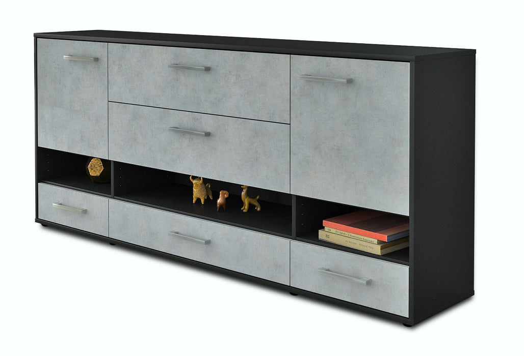 Sideboard Florentina, Beton Studio (180x79x35cm) - Stil.Zeit Möbel GmbH