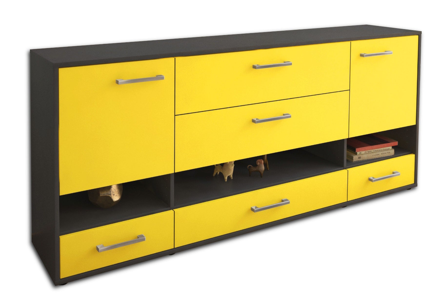 Sideboard Florentina, Gelb Studio (180x79x35cm) - Stil.Zeit Möbel GmbH