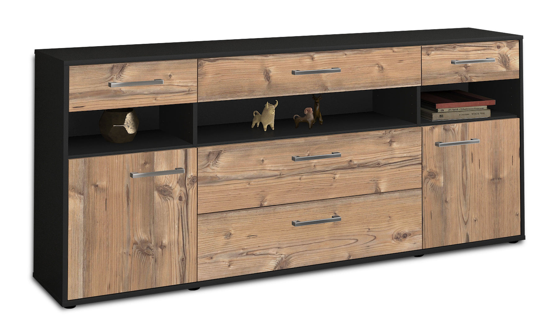 Sideboard Floria, Pinie Studio (180x79x35cm) - Stil.Zeit Möbel GmbH