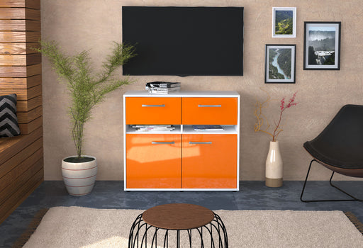 Sideboard Brunilde, Orange Front (92x79x35cm) - Stil.Zeit Möbel GmbH