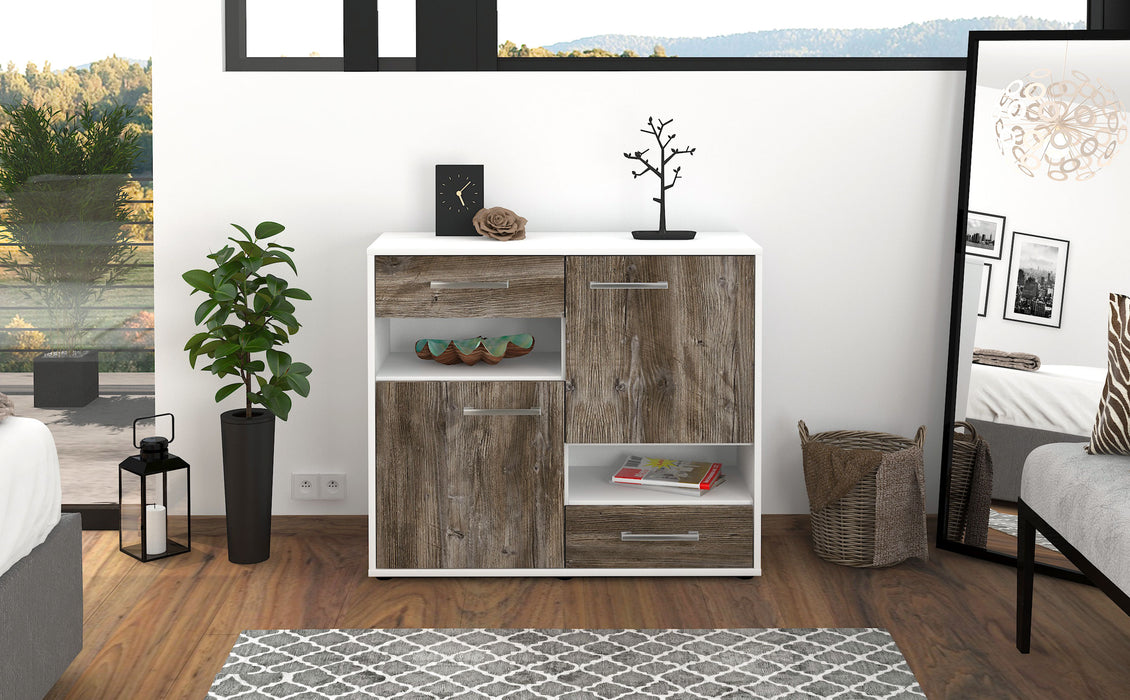 Sideboard Carmelina, Treibholz Front (92x79x35cm) - Stil.Zeit Möbel GmbH