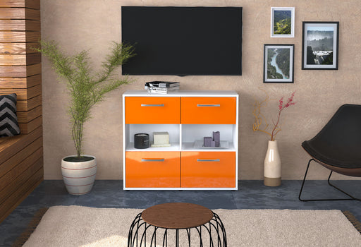 Sideboard Carmen, Orange Front (92x79x35cm) - Stil.Zeit Möbel GmbH