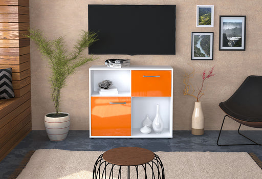 Sideboard Carola, Orange Front (92x79x35cm) - Stil.Zeit Möbel GmbH