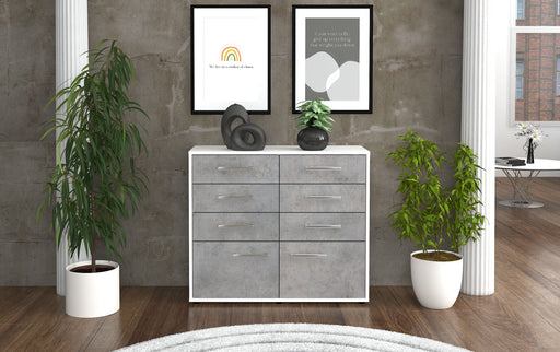 Sideboard Celeste, Beton Front (92x79x35cm) - Stil.Zeit Möbel GmbH