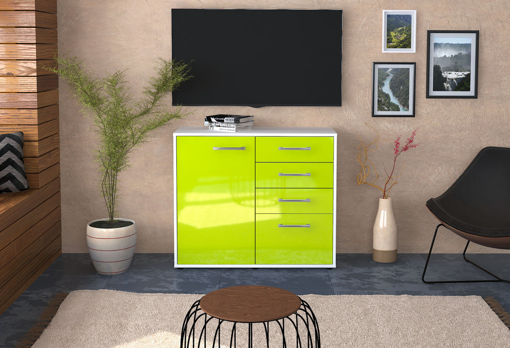 Sideboard Celestina, Grün Front (92x79x35cm) - Stil.Zeit Möbel GmbH