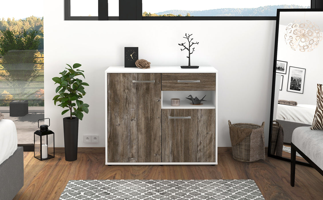 Sideboard Charlotta, Treibholz Front (92x79x35cm) - Stil.Zeit Möbel GmbH