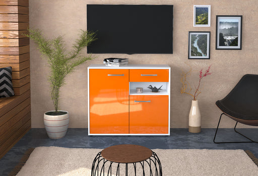 Sideboard Charlotta, Orange Front (92x79x35cm) - Stil.Zeit Möbel GmbH