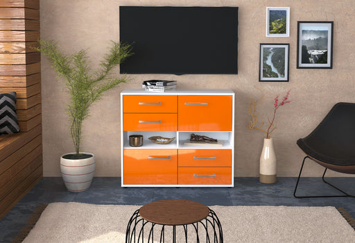 Sideboard Claudia, Orange Front (92x79x35cm) - Stil.Zeit Möbel GmbH
