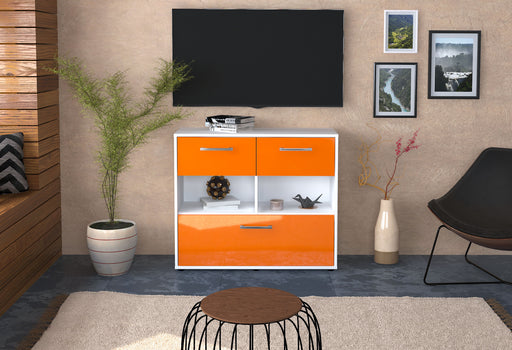 Sideboard Cosima, Orange Front (92x79x35cm) - Stil.Zeit Möbel GmbH