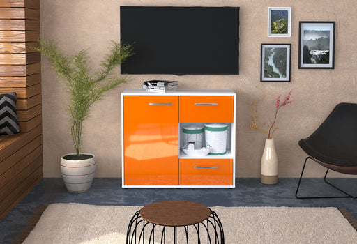 Sideboard Danica, Orange Front (92x79x35cm) - Stil.Zeit Möbel GmbH